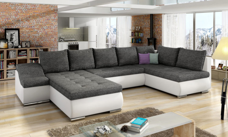 Corner sofa bed with storage container GIOVANNI Berlin02/Soft17