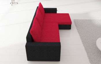 Corner sofa bed with storage container LIVIO Berlin01/Soft11