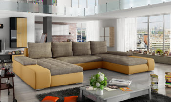 Corner sofa bed with storage container MARINO Berlin03/Soft16