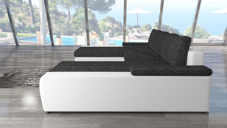 Corner sofa bed with storage container MARINO